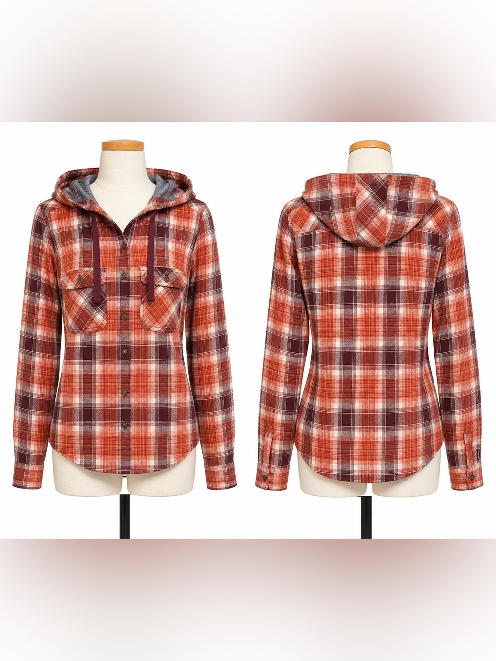 🍁 Carhartt Hooded Flannel | Super Soft | Fits Small/Medium | Fall Hiking Essenti